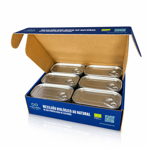 Caixa de 12 latas de mexilhão