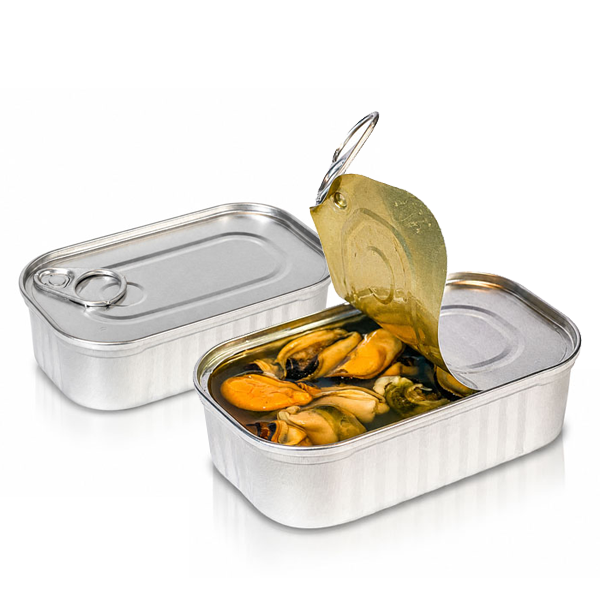 Latas de mexilhão pequeno - amostra grátis